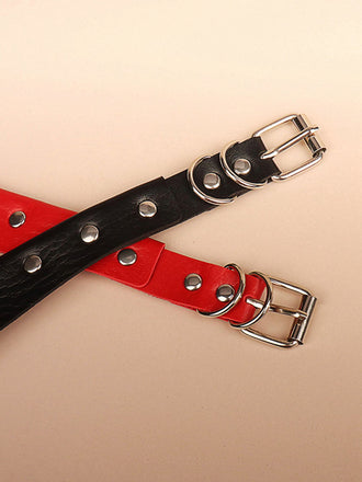 Collana girocollo in similpelle gotica per Halloween