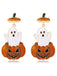 Orecchini arancione con fantasma e zucca Halloween