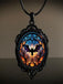 Collana con ciondolo nero a forma di pipistrello Halloween
