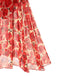 Copricostume monospalla con rose rosso anni '60
