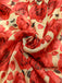Copricostume monospalla con rose rosso anni '60