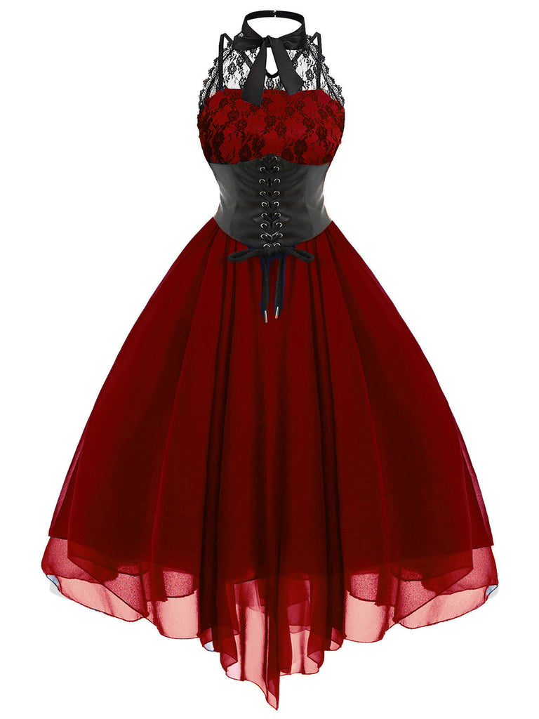 Abito in pizzo gotico steampunk di Halloween anni '80