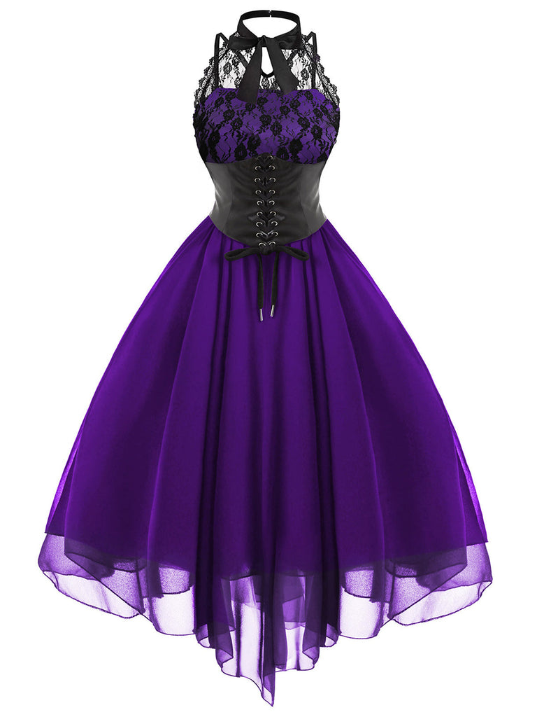 Abito in pizzo gotico steampunk di Halloween anni '80
