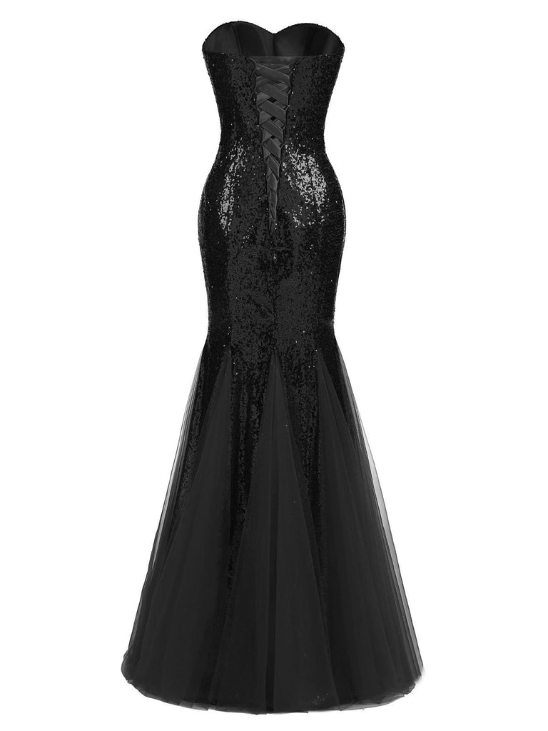 Abito con paillettes senza spalline vintage anni '30