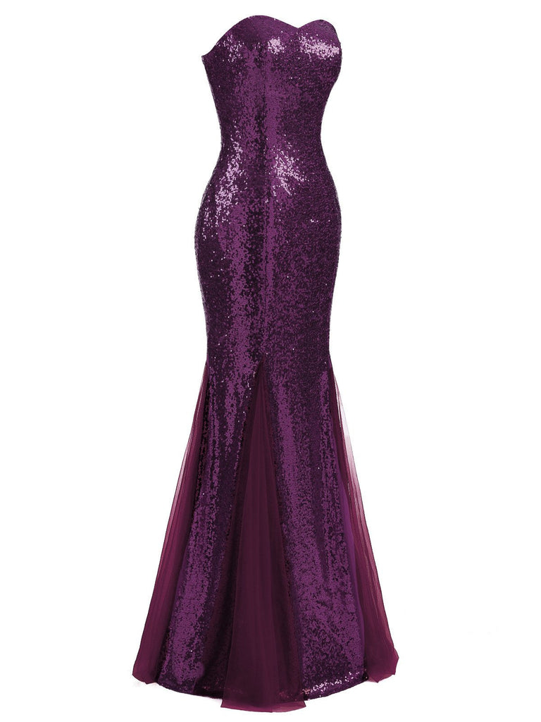 Abito con paillettes senza spalline vintage anni '30