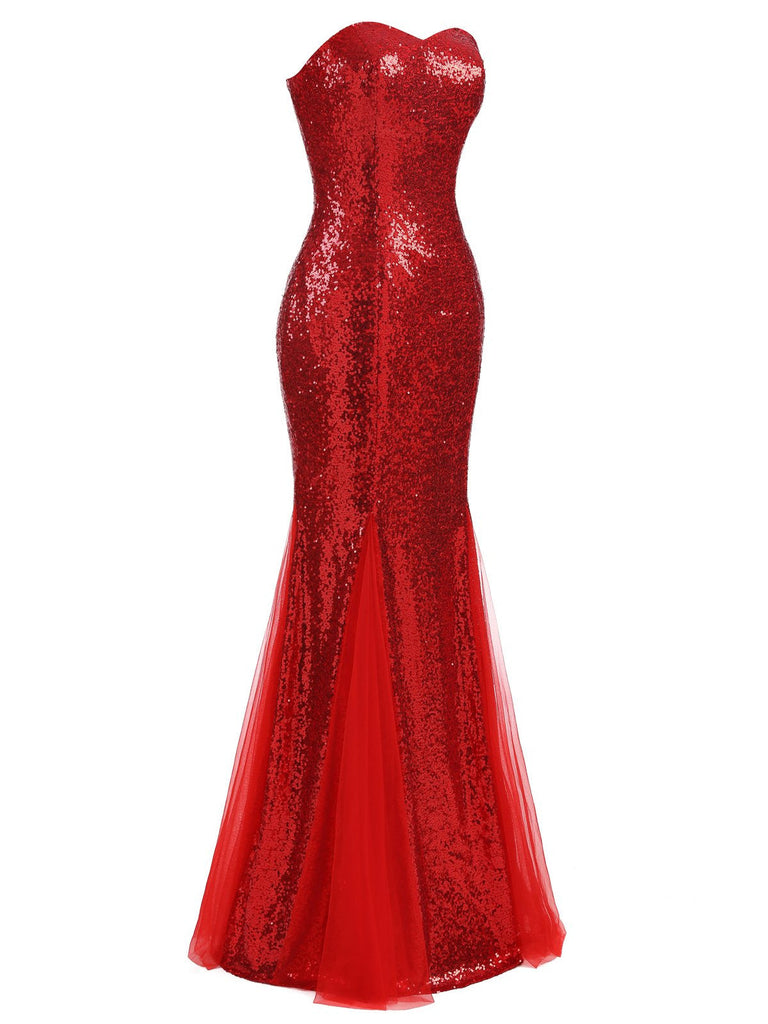 Abito con paillettes senza spalline vintage anni '30