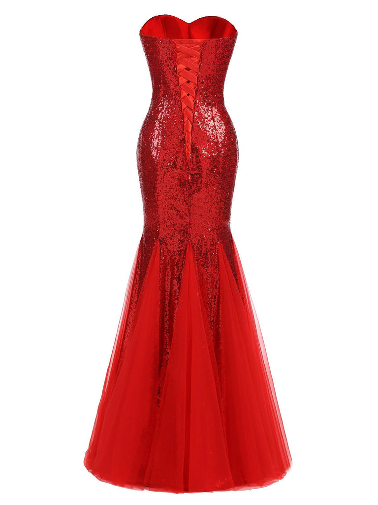 Abito con paillettes senza spalline vintage anni '30