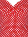 Abito a ruota a pois con scollo all'americana nero anni '50
