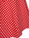 Abito a ruota a pois con scollo all'americana nero anni '50