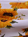 Abito a ruota con girasole bianco anni '50