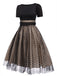 Abito a pois con set di accessori nero anni '50