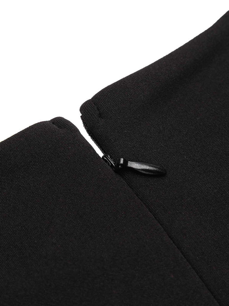 Abito a pois con set di accessori nero anni '50