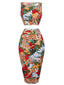 2PCS Top corta e gonna a tubino da donna retrò anni '60