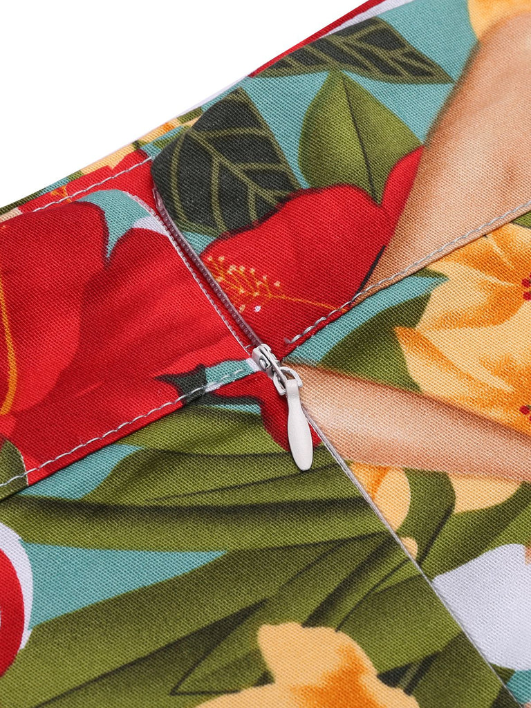 2PCS Top corta e gonna a tubino da donna retrò anni '60