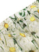 Copricostume floreale con bottoni bianco