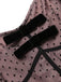 2PCS Abito a pois in pizzo fiocco spalline anni '50