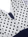 Tuta lunga bottoni patchwork a pois anni '30