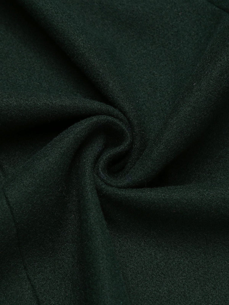 Cappotto con bottoni verde scuro anni '40
