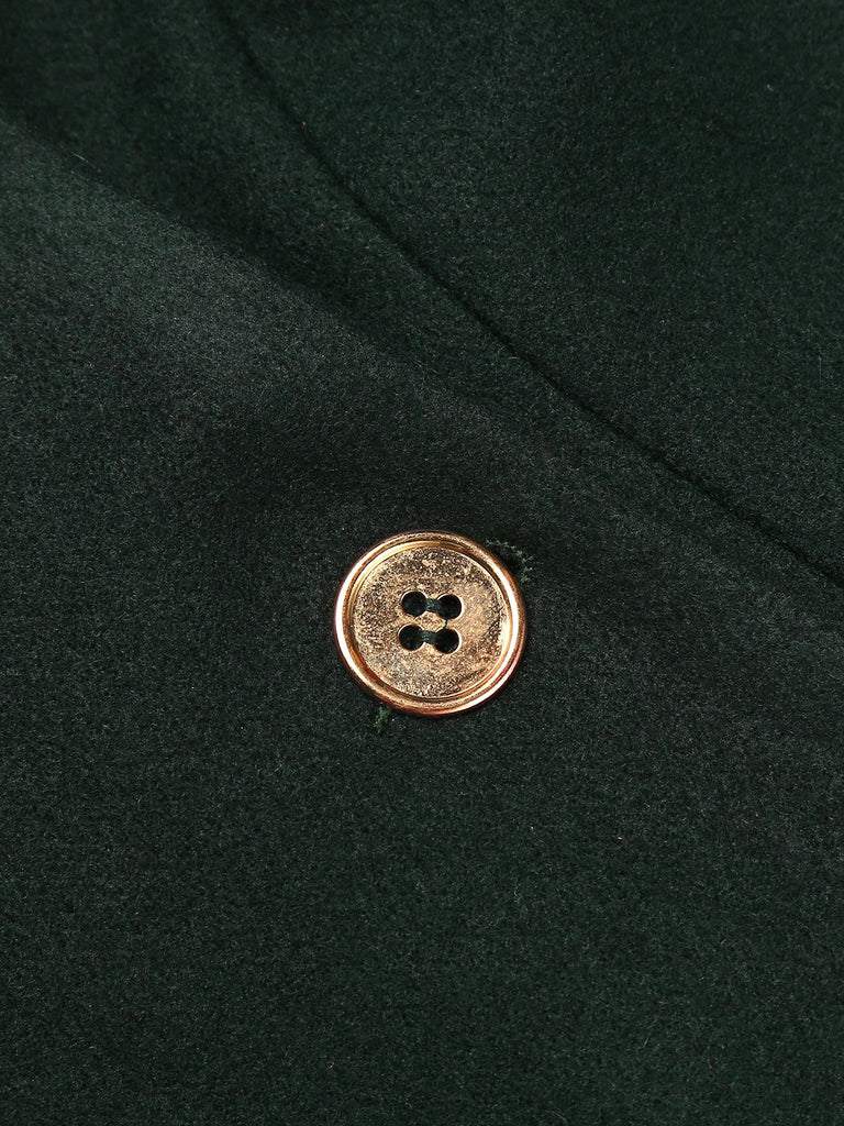 Cappotto con bottoni verde scuro anni '40