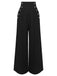 2PCS Camicetta colletto a righe e pantaloni bretelle nero anni '30