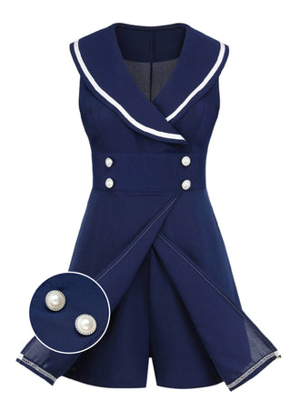 [Prevendita] Tuta corta da marinaio blu navy anni '50