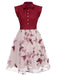 Abito vintage patchwork a farfalla nero anni '50