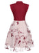 Abito vintage patchwork a farfalla nero anni '50