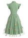 Abito vintage patchwork a farfalla nero anni '50