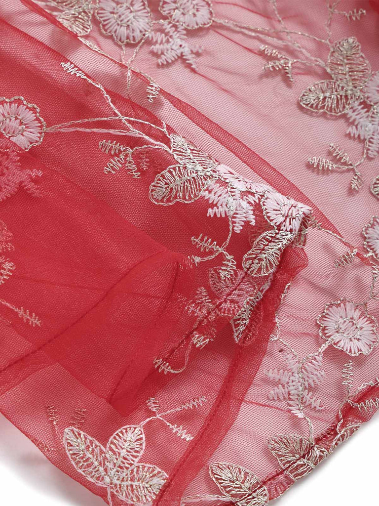 Abito vintage patchwork a farfalla rosso anni '50