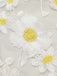 Abito con margherite 3D bianco anni '50