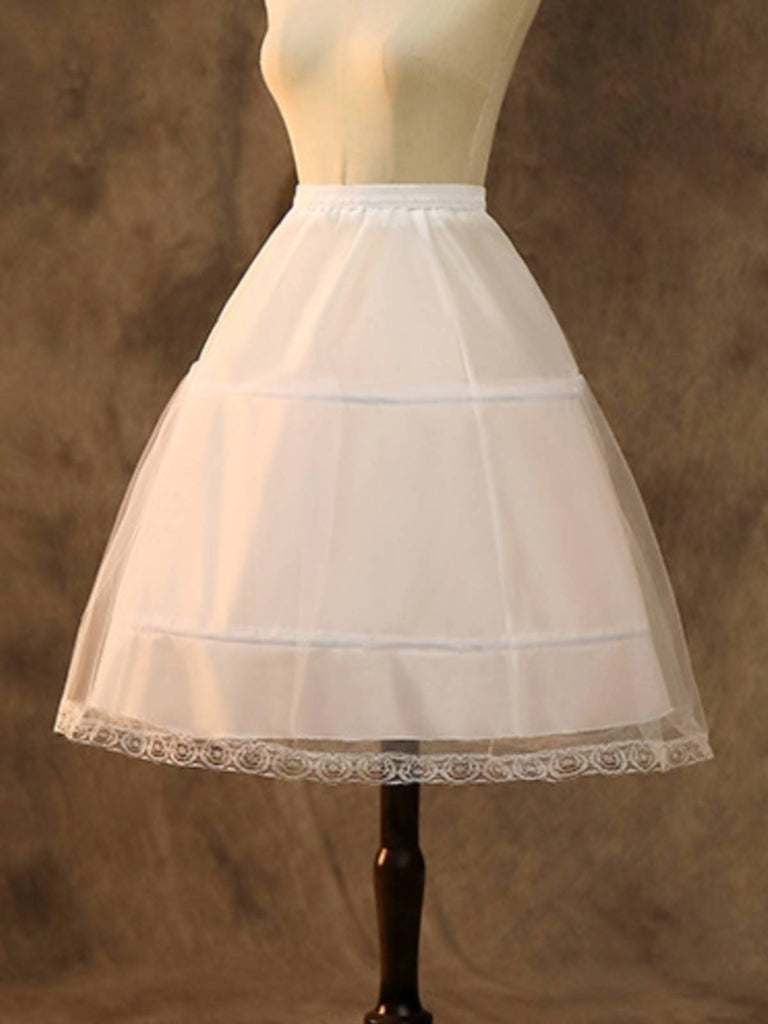 Sottogonna in pizzo patchwork bianco anni '50