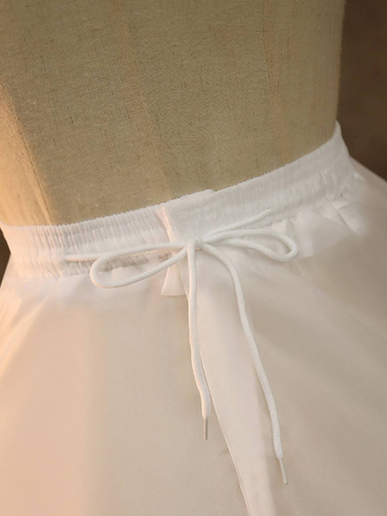 Sottogonna in pizzo patchwork bianco anni '50