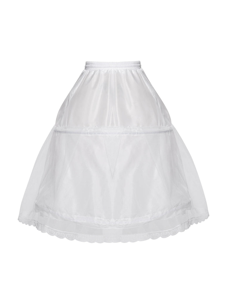 Sottogonna in pizzo patchwork bianco anni '50