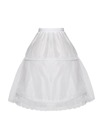 Sottogonna in pizzo patchwork bianco anni '50