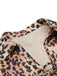 2PCS Tuta corta con revers leopardo e gonna cachi anni '50