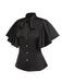 2PCS Camicetta nero a tinta unita e gonna bretelle anni '50