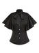 2PCS Camicetta nero a tinta unita e gonna bretelle anni '50