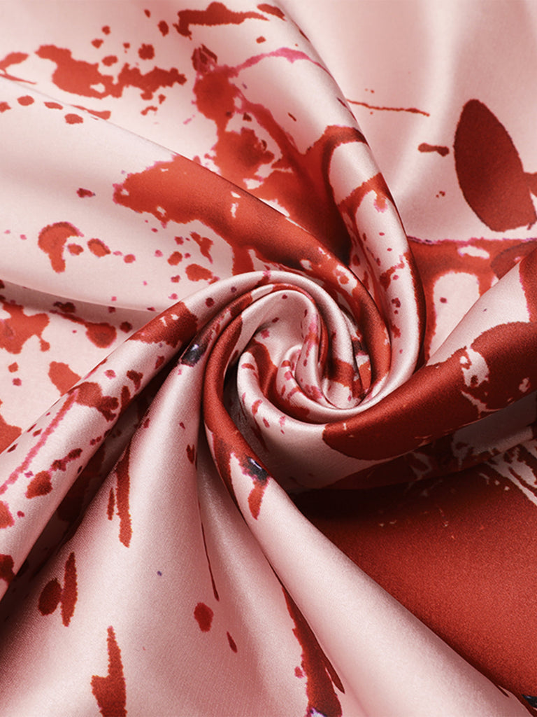 Abito a sirena con sangue Halloween rosa anni '30