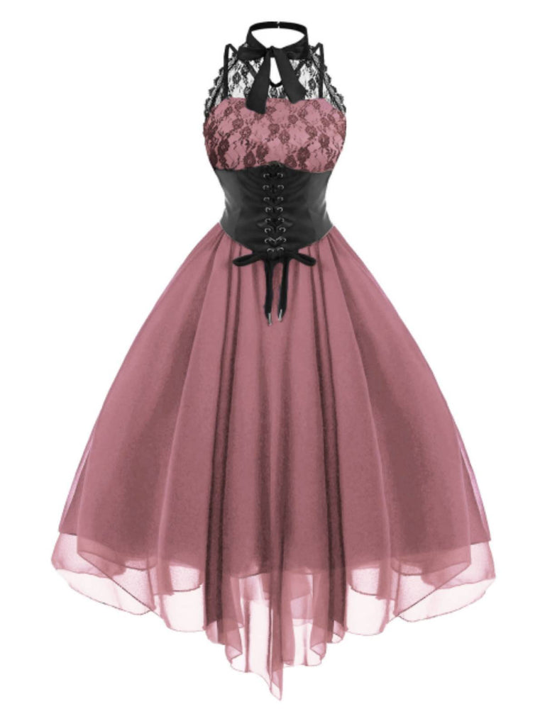 Abito in pizzo gotico steampunk di Halloween anni '80