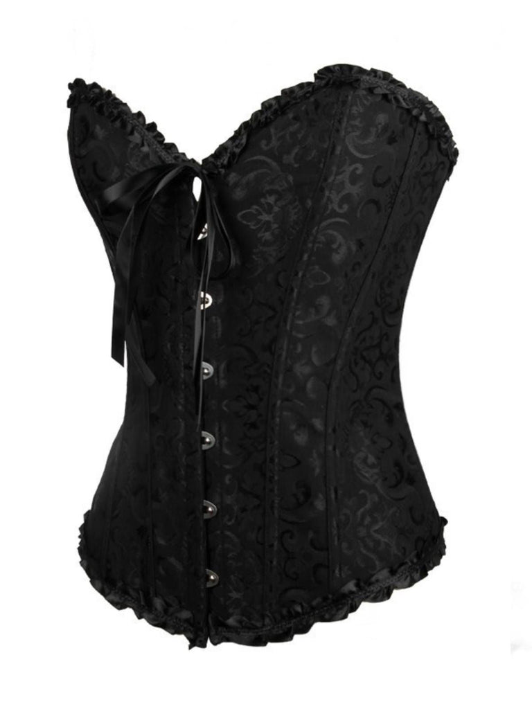 Corsetto overbust in pizzo gotico steampunk