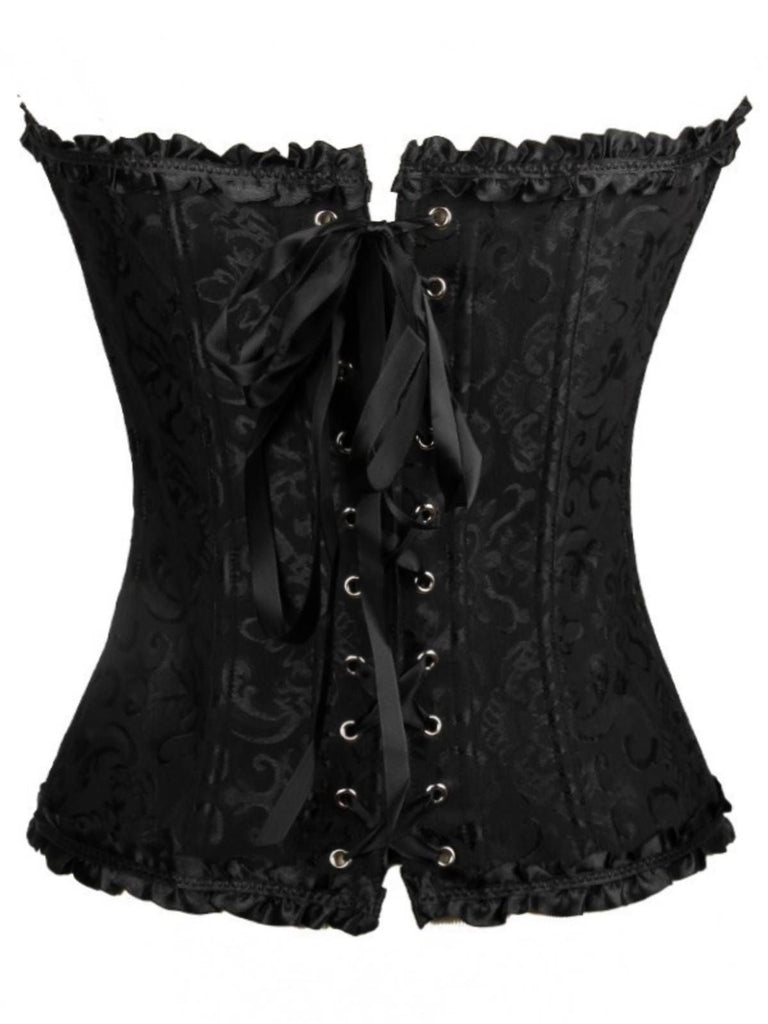 Corsetto overbust in pizzo gotico steampunk