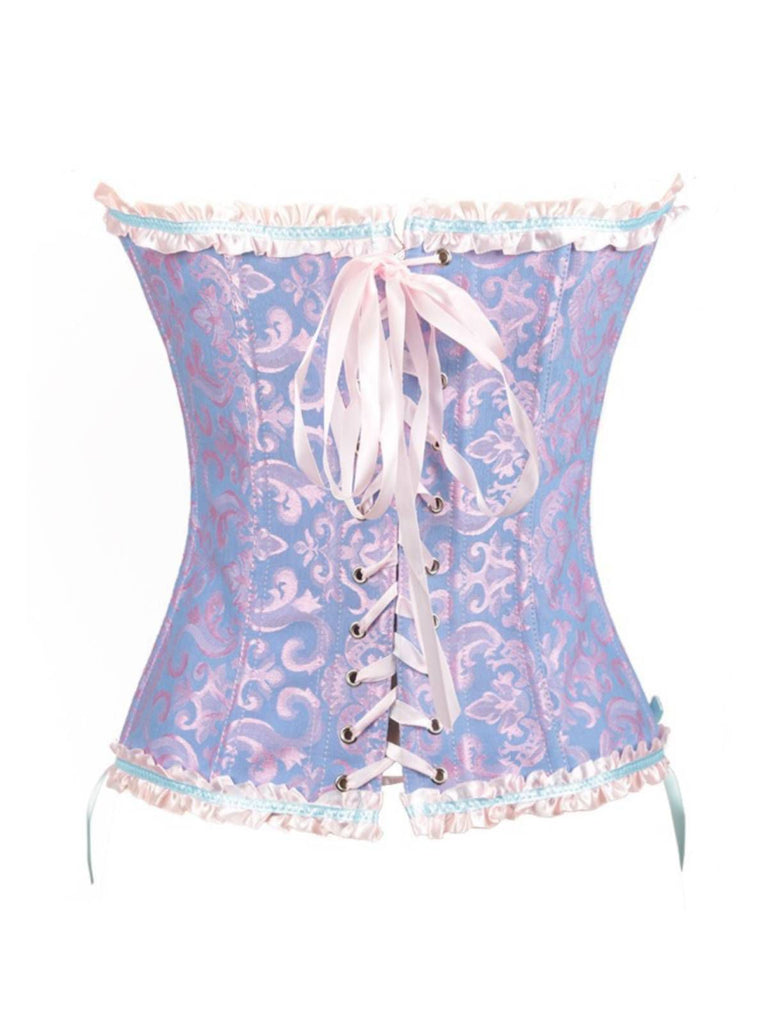 Corsetto overbust in pizzo gotico steampunk
