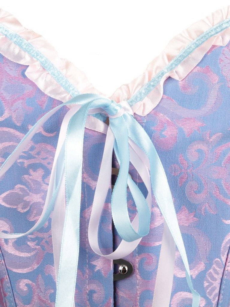 Corsetto overbust in pizzo gotico steampunk