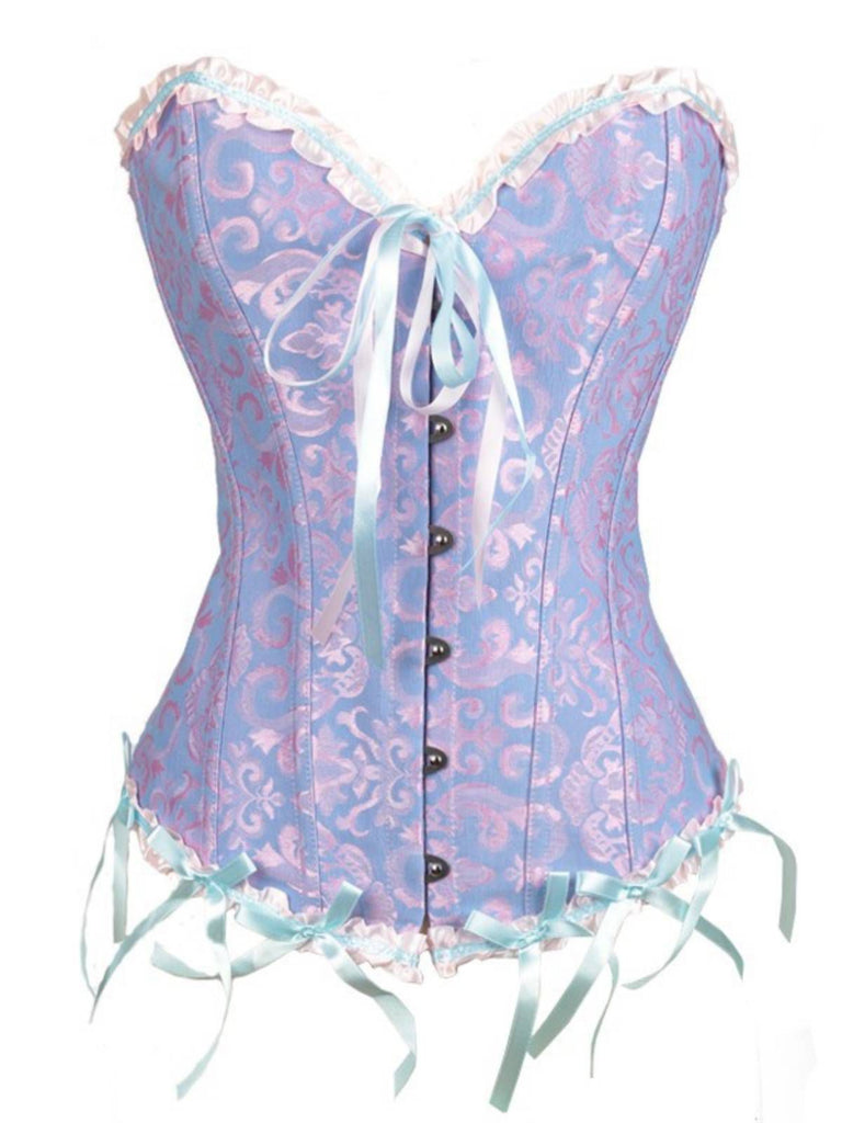 Corsetto overbust in pizzo gotico steampunk