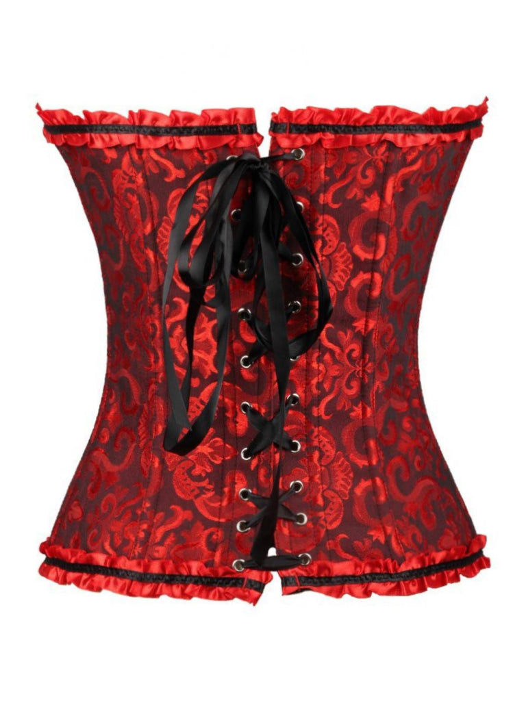 Corsetto overbust in pizzo gotico steampunk