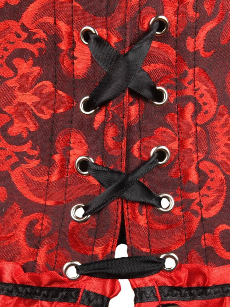 Corsetto overbust in pizzo gotico steampunk