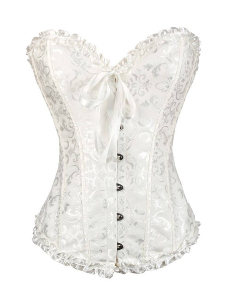 Corsetto overbust in pizzo gotico steampunk