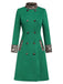 Cappotto leopardati con bottoni patchwork bordeaux anni '40