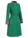 Cappotto leopardati con bottoni patchwork bordeaux anni '40
