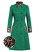 Cappotto leopardati con bottoni patchwork bordeaux anni '40